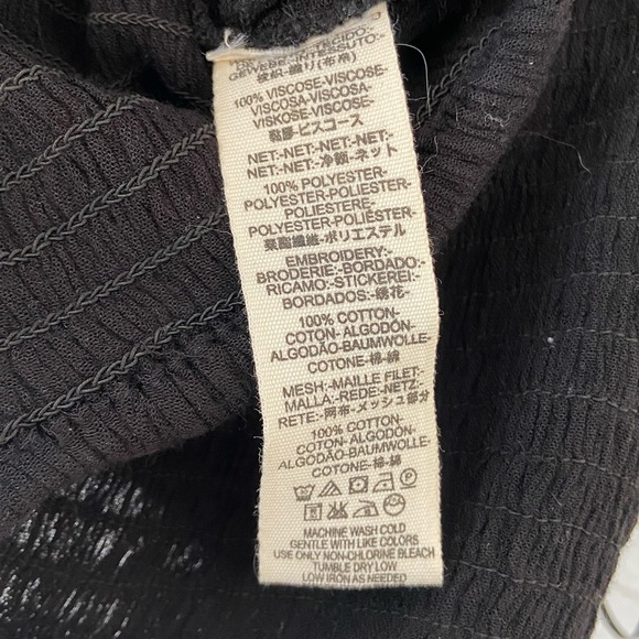 Free People Bridget Crop Top Black Small NWT - Picture 6 of 6